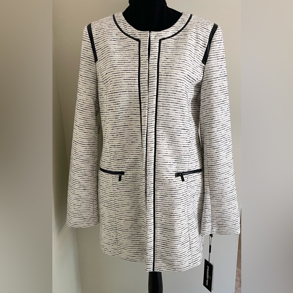 Karl Lagerfeld Woman’s Long Blazer Jacket Size 12